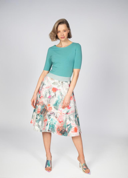 buntes Kleid mit A-Rock