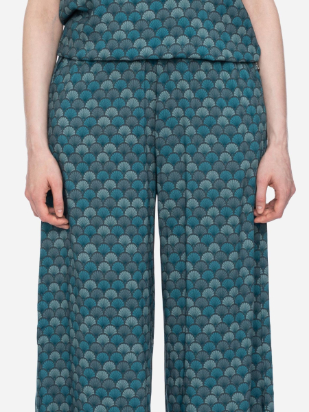 gemusterte Hose in 7/8-Länge