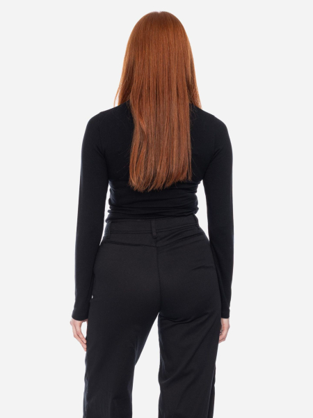 schwarzes Rolli-Shirt