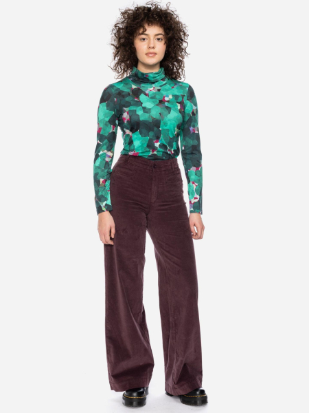 Rollkragen-Shirt mit buntem Muster