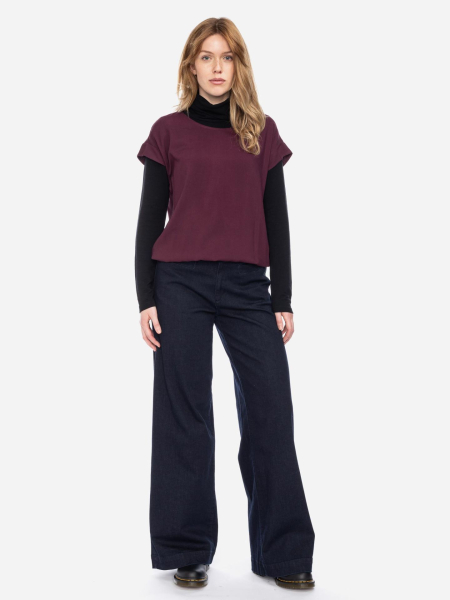 Blusentop in Weinrot