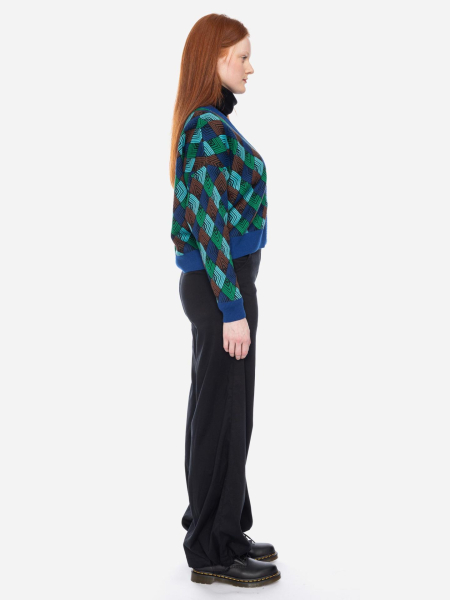 Strickjacke mit Karomuster