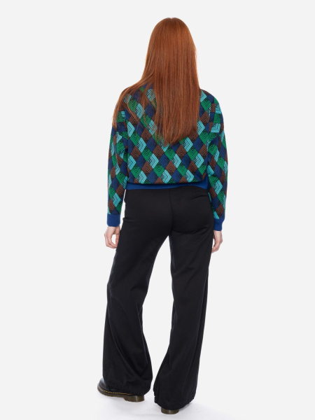 Strickjacke mit Karomuster