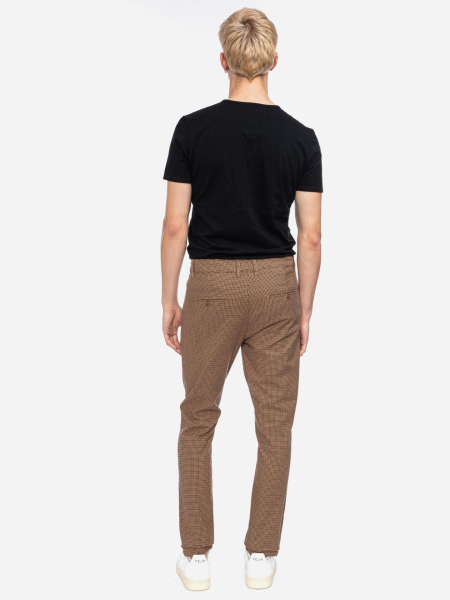 Stoffhose im Chino-Stil mit Karo