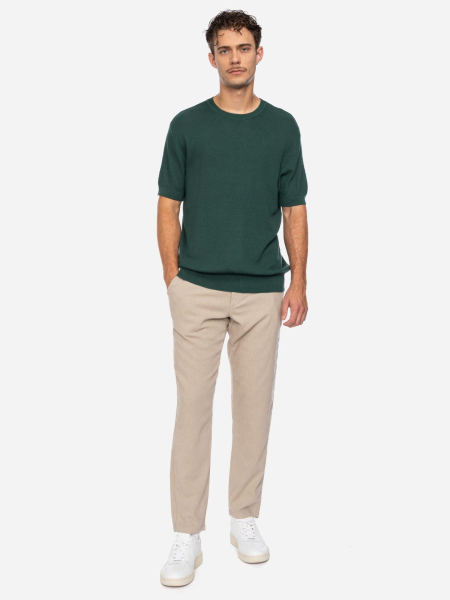 Herren Strick-T-Shirt Grün