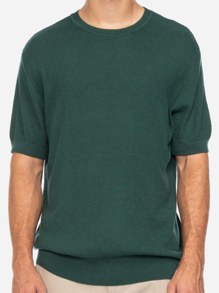 Herren Strick-T-Shirt Grün