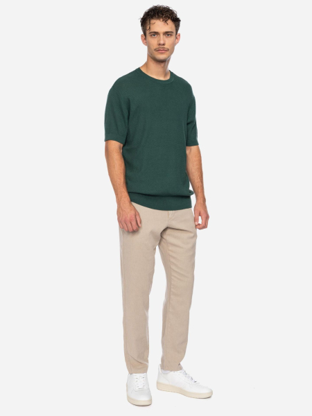 Herren Strick-T-Shirt Grün