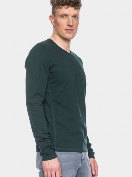 Langarm Bio-Shirt dunkelgrün