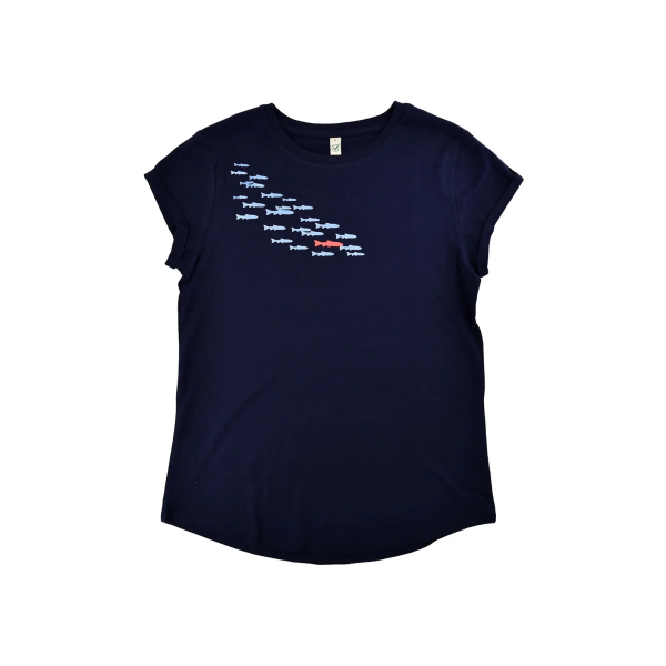 Damen Shirt mit Fische-Print