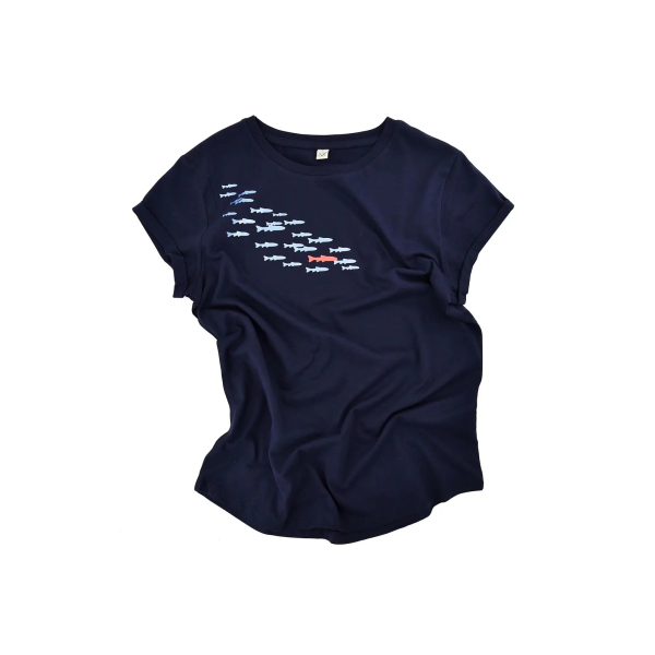 Damen Shirt mit Fische-Print