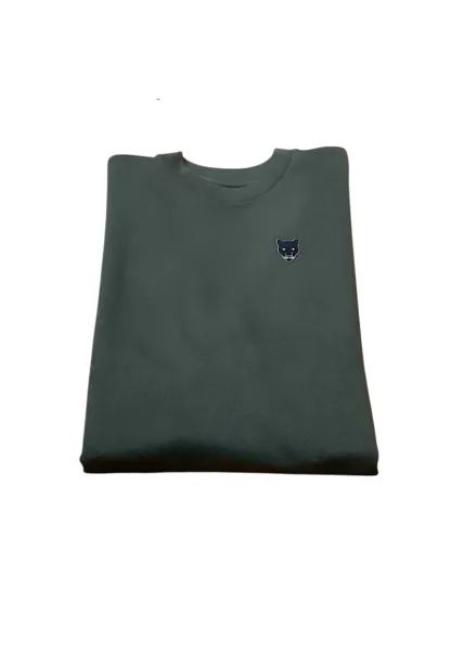 Bequemes Sweater-Kleid mit Stickmotiv