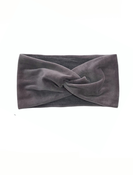 Breites Damen-Stirnband, grau