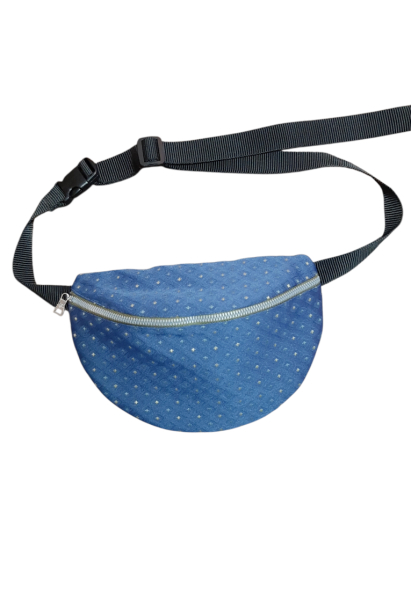 Stoffbauchtasche in Blau