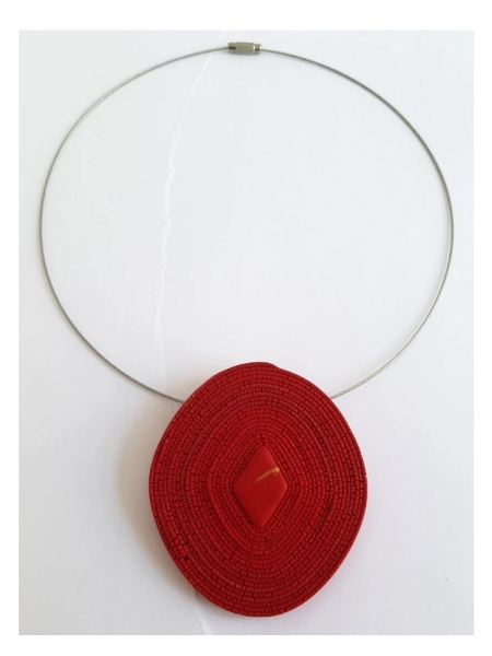 Statement Halskette "Chocker" in rot