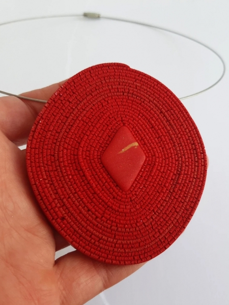 Statement Halskette "Chocker" in rot