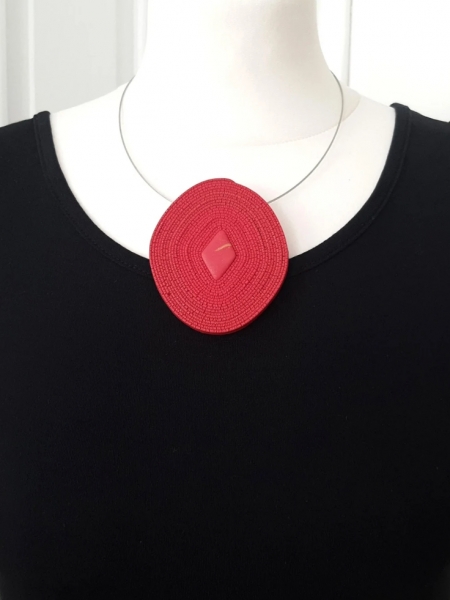 Statement Halskette "Chocker" in rot