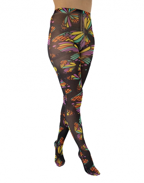 Strumpfhose mit Schmetterling-Print
