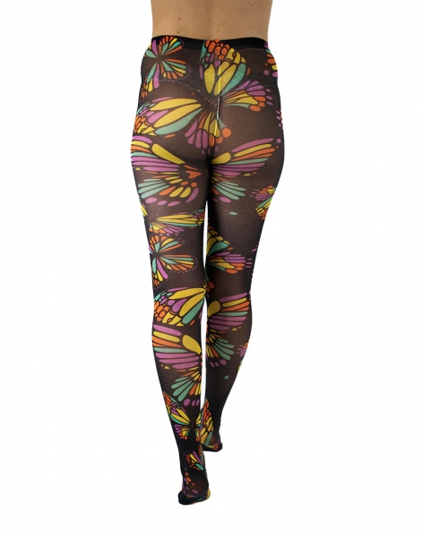 Strumpfhose mit Schmetterling-Print