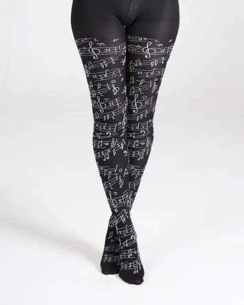 Strumpfhose mit Flockdruck