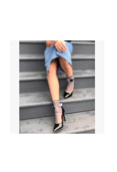 Mesh Socken mit Pailletten