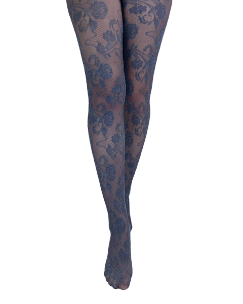 blaue Feinstrumpfhose
