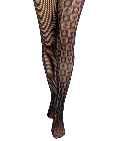schwarze Netzstrumpfhose
