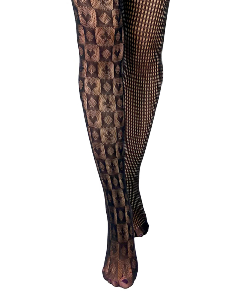 schwarze Netzstrumpfhose