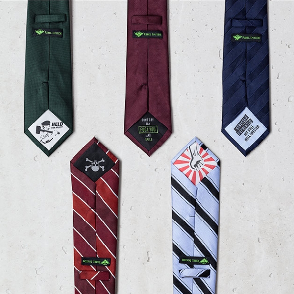 Premium Krawatte Kusunoki blaustreif