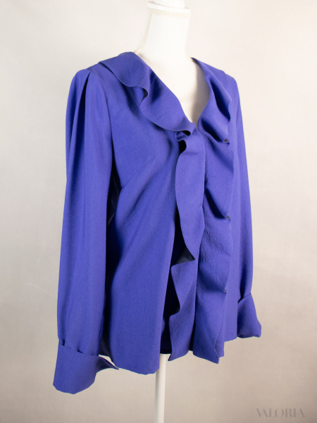 Langarm-Bluse mit Volant