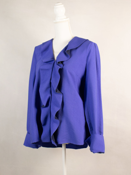 Langarm-Bluse mit Volant