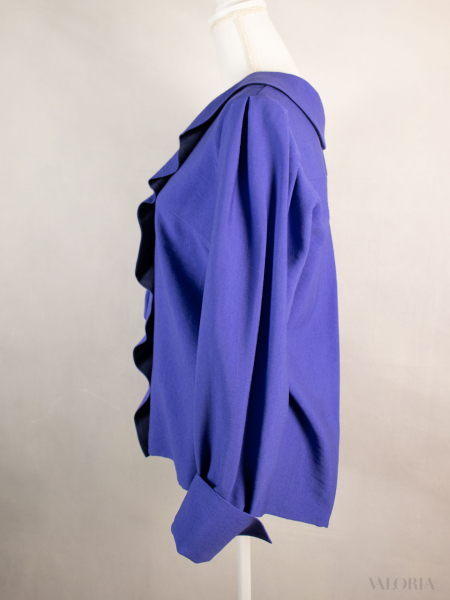 Langarm-Bluse mit Volant