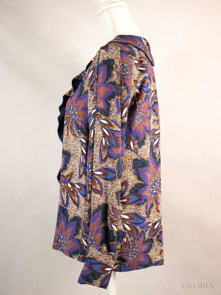 Paisley-Bluse mit Volant