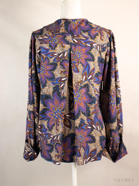 Paisley-Bluse mit Volant