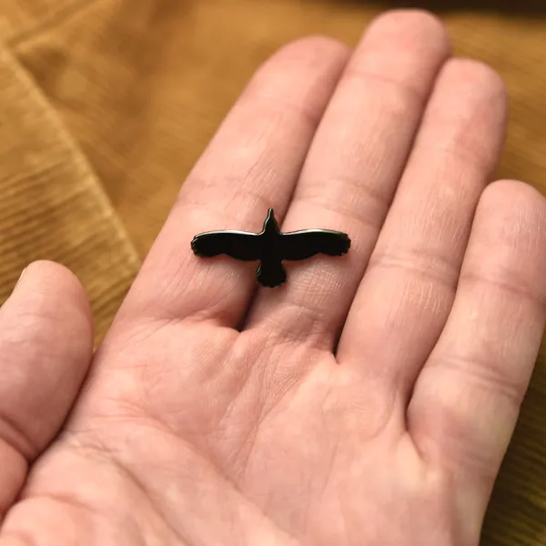 Pin – Anstecker für Poe-Fans und Vogelliebhaber