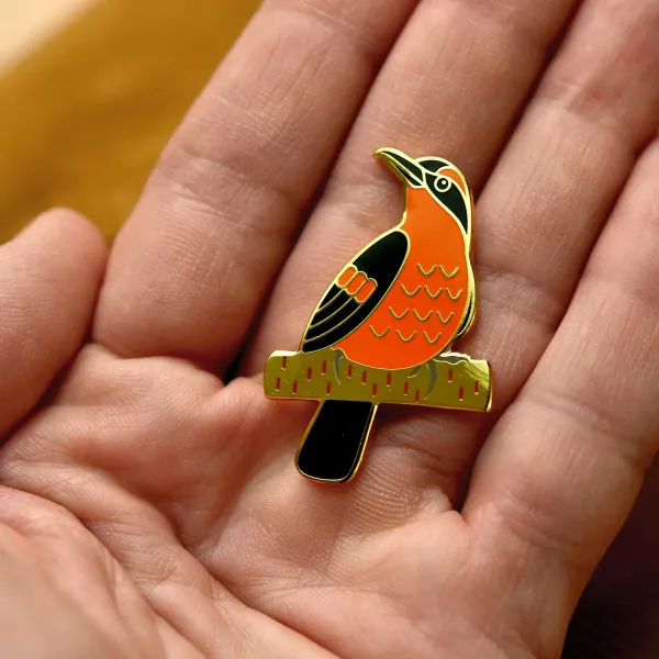 Halsbanddrossel Anstecker