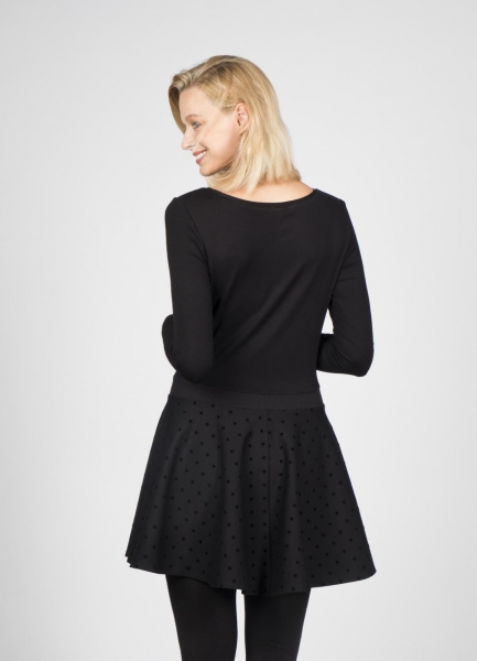 schwarzes Kleid "Pippa" mit Sternchen