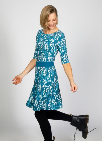 Kleid mit Eucalyptus-Print