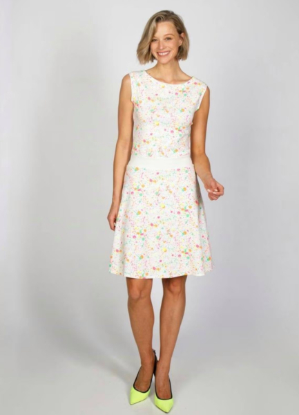 ärmelloses Kleid Kleid mit Neon