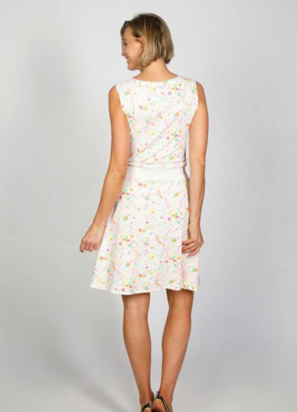 ärmelloses Kleid Kleid mit Neon