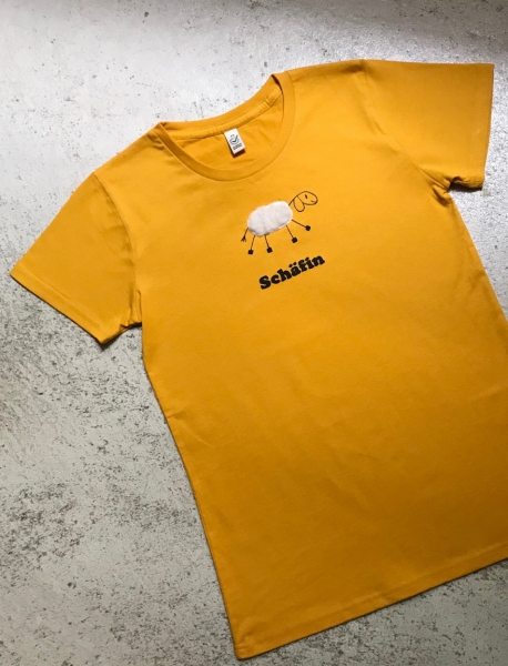 Bio-Baumwoll Shirt "Schäfin" gelb