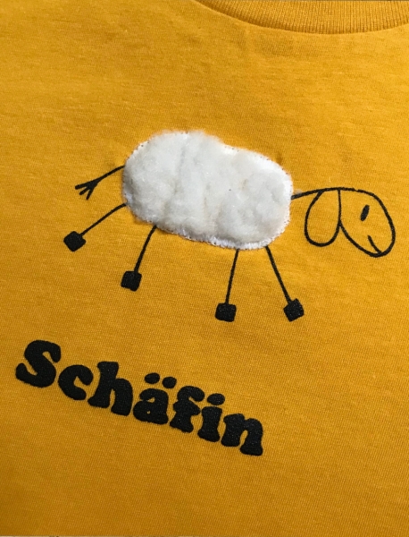 Bio-Baumwoll Shirt "Schäfin" gelb