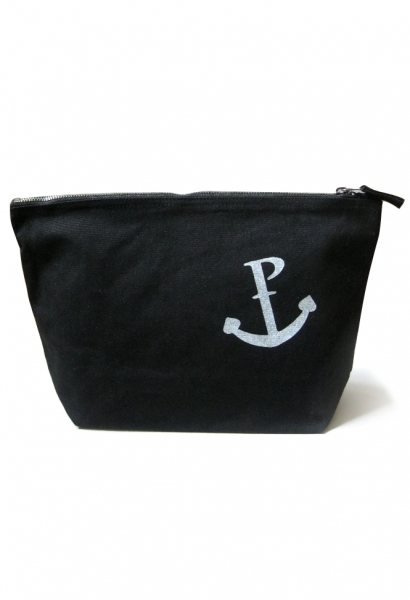 einfache Kulturtasche "Piratin" aus Baumwolle