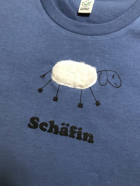 Damen Bio Shirt "Schäfin" blau