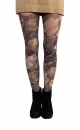 Strumpfhose mit Rosenprint