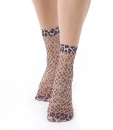 Netz-Socken mit Leo-Print